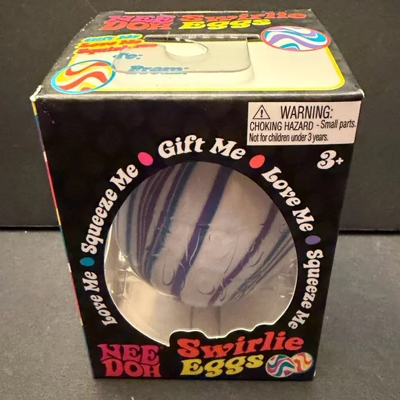 New! NeeDoh Swirlie Egg Toy~Purple & Blue Swirl~Quick Shipping! - Picture 1 of 5